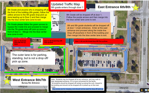Drop Off and Pick Up Traffic Pattern for ISMS